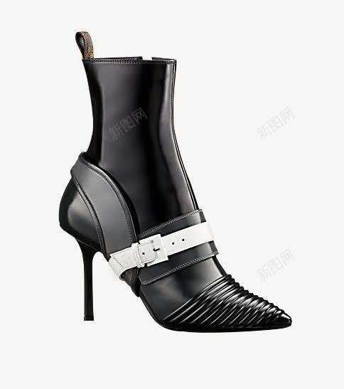 黑色创意黑色质感的的高跟皮鞋png免抠素材_新图网 https://ixintu.com 创意 皮鞋 质感 黑色