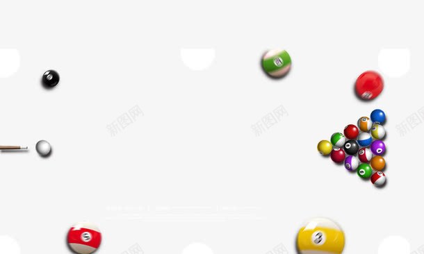 台球png免抠素材_新图网 https://ixintu.com 台球 打球 球杆 运动