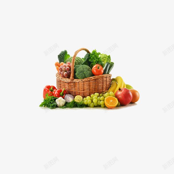 新鲜水果和蔬菜png免抠素材_新图网 https://ixintu.com 产品实物 彩色 食物