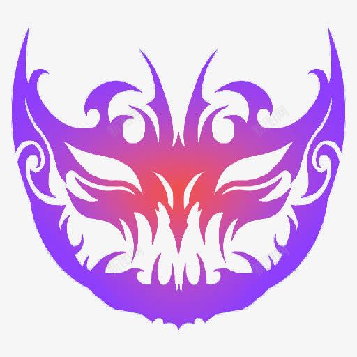 可怕面具png免抠素材_新图网 https://ixintu.com 危险 紫色 面具 魔鬼