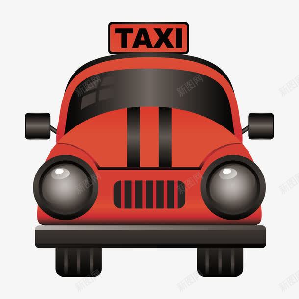 卡通红色计程车出租车png免抠素材_新图网 https://ixintu.com 出租车 卡通 可爱出租车 红色 计程车