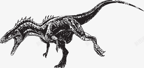 跑步的恐龙png免抠素材_新图网 https://ixintu.com 侏罗纪恐龙 剪影 大型恐龙 恐龙 恐龙剪影 跑步