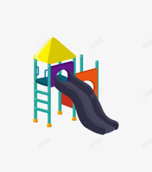 彩色的滑梯png免抠素材_新图网 https://ixintu.com png图形 png装饰 彩色 手绘 滑梯 装饰