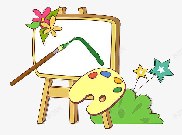 卡通画板png免抠素材_新图网 https://ixintu.com 卡通画 植物 画板 矢量装饰 装饰