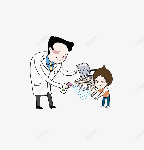 孩子医生png免抠素材_新图网 https://ixintu.com 卡通人物 卡通手绘 孩子医生 水彩画 肖像画 装饰图案