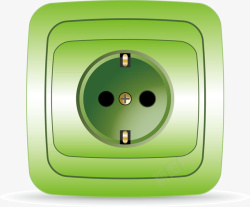 绿色环保插座素材