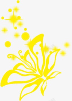 金色花朵背景七夕素材