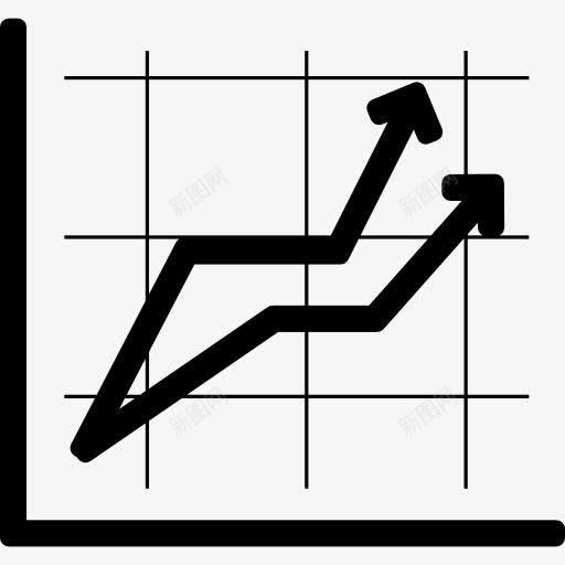 两线图图标png_新图网 https://ixintu.com 业务 图形 统计 财务 财政