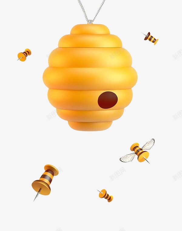 黄色蜂巢图案png免抠素材_新图网 https://ixintu.com 灯笼 蜂巢 黄色