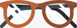 棕色眼镜框棕色卡通眼镜框高清图片