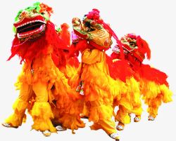 中国传统文化舞狮素材