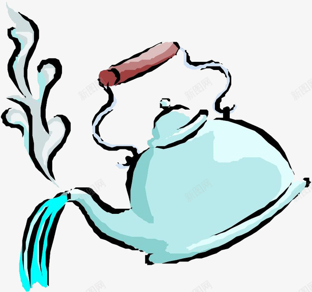 手绘的热水壶png免抠素材_新图网 https://ixintu.com png图形 png装饰 手绘 烟雾 热水壶 装饰