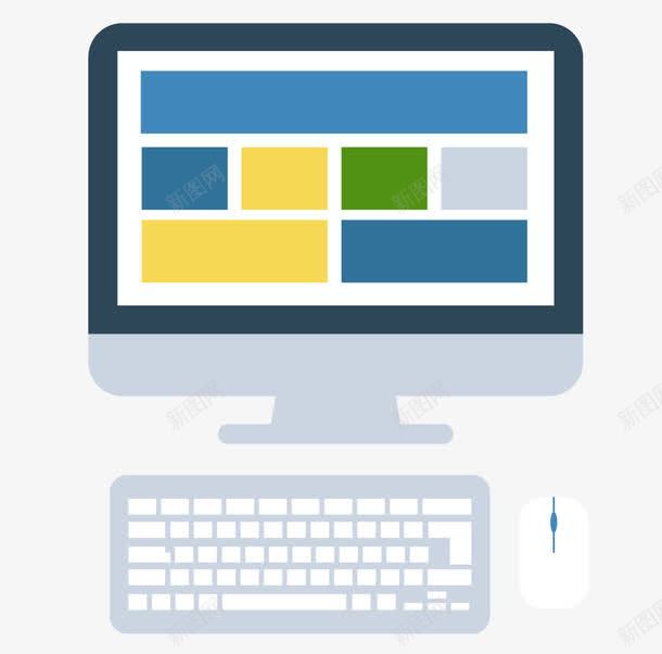 显示器键盘png免抠素材_新图网 https://ixintu.com 显示器 电子科技 键盘