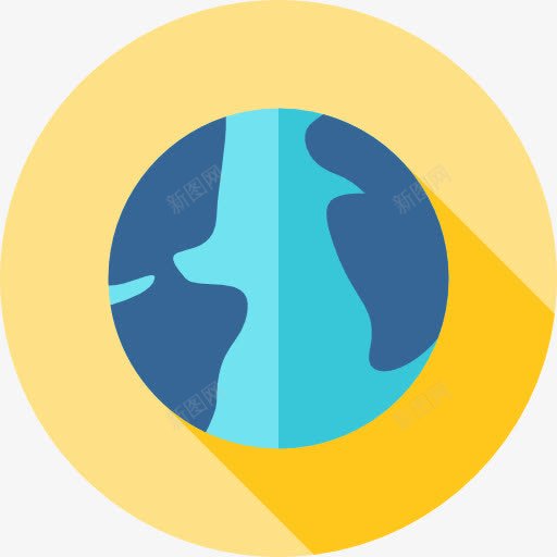 地球图标png_新图网 https://ixintu.com 世界地理 全球教育 地图和国旗 地球