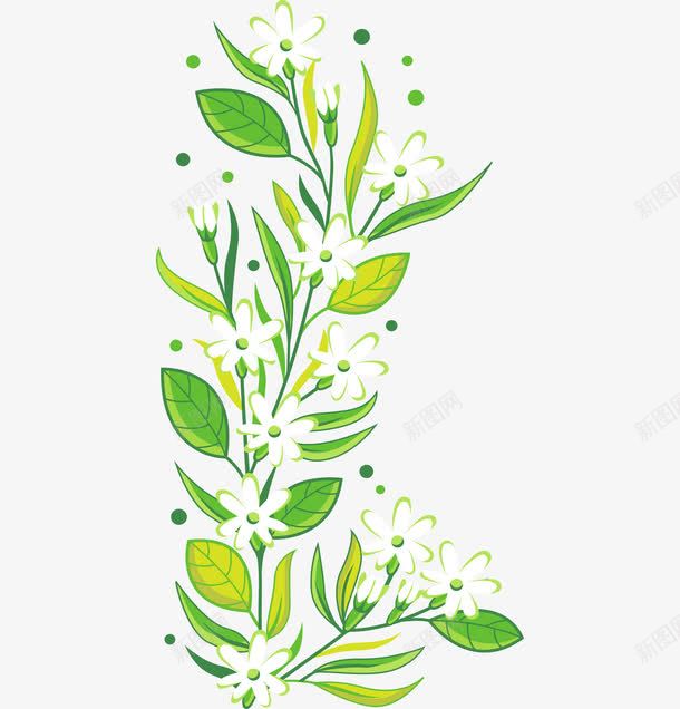小草和花朵png免抠素材_新图网 https://ixintu.com 小花 小草 手绘 植物 白色的 绿植 花朵 装饰