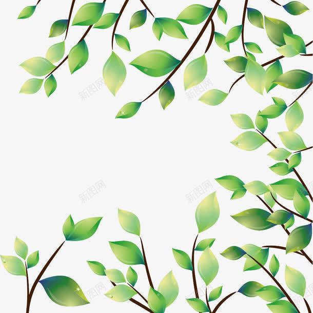 树枝树叶装饰png免抠素材_新图网 https://ixintu.com png素材 大自然 树叶 树枝 绿色