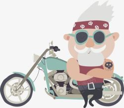 开摩托车开摩托车的老人高清图片