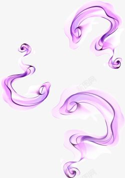 紫色水墨花纹背景元素素材