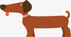 香肠形的狗狗矢量图素材