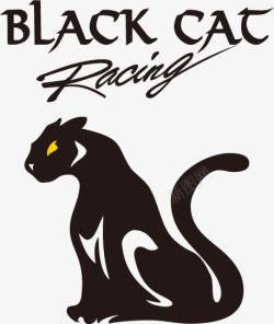 黑猫标志素材