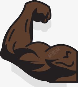 黑人手臂强壮的黑人手臂图标高清图片