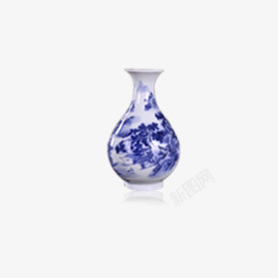 中国风青花瓷瓷瓶素材