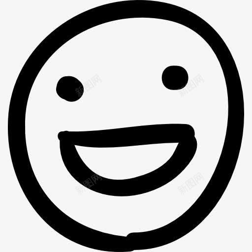微笑微笑手工面图标png_新图网 https://ixintu.com 圆形的脸 微笑 情感 手工 界面 符号 表情