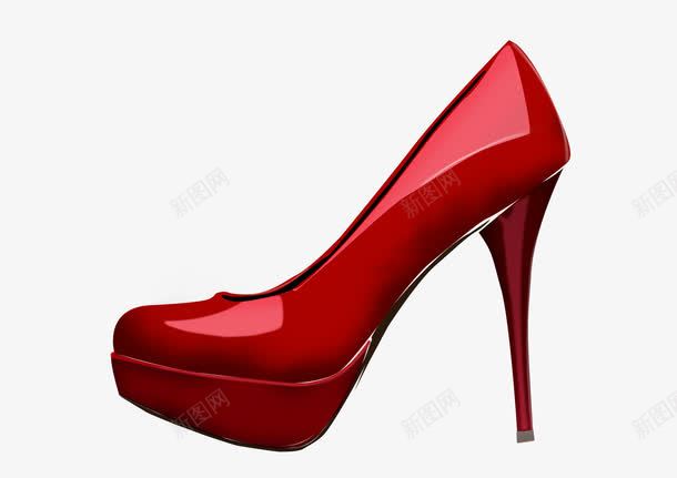 手绘红色高跟鞋png免抠素材_新图网 https://ixintu.com 手绘 素材 红色 高跟鞋
