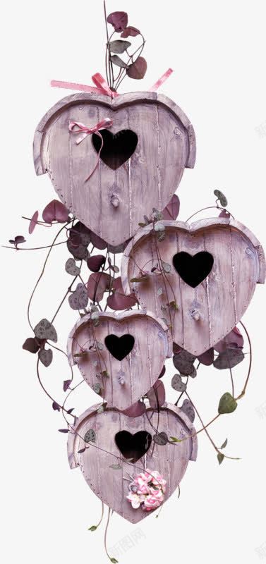 紫色植物木质鸟巢装饰png免抠素材_新图网 https://ixintu.com 心形窗户 木质 植物 紫色 鸟巢
