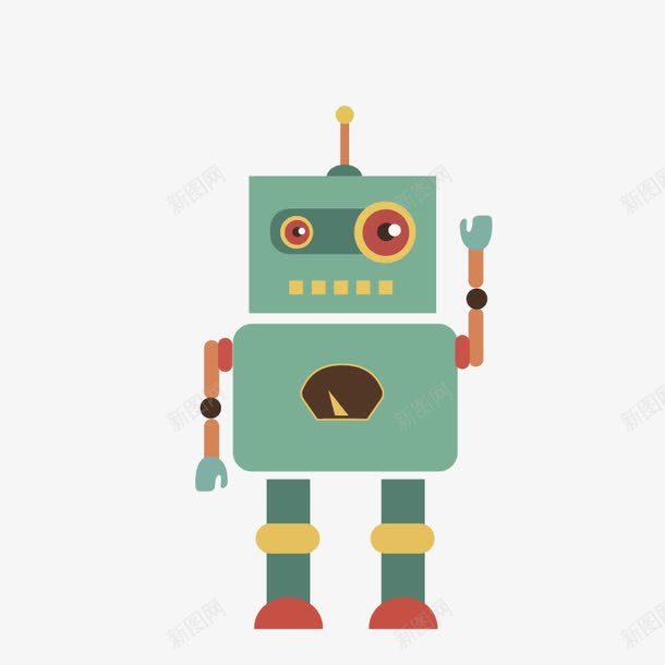 可爱蓝色机器人png免抠素材_新图网 https://ixintu.com 可爱卡通机器人 机器人 矢量机器人