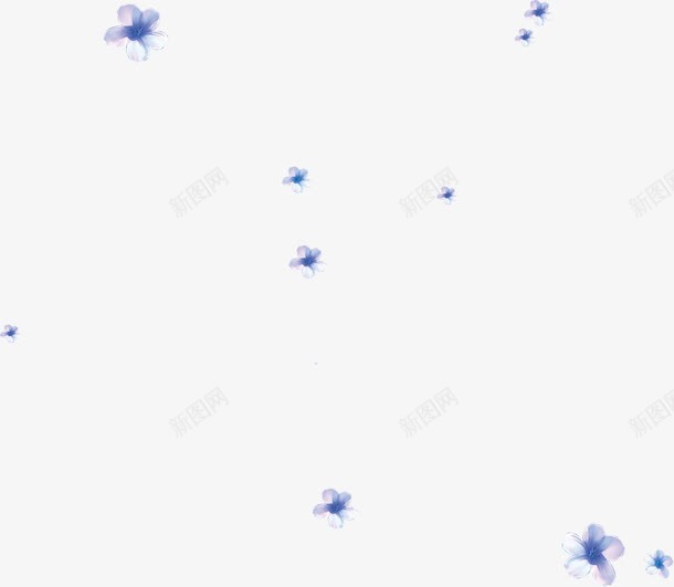 蓝色唯美花朵壁纸png免抠素材_新图网 https://ixintu.com 唯美 壁纸 花朵 蓝色