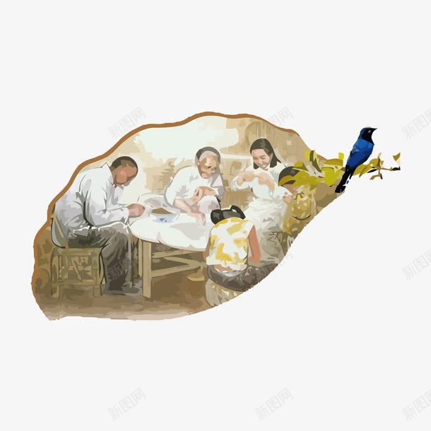 包饺子png免抠素材_新图网 https://ixintu.com 包饺子 卡通 手绘 美食 食物矢量 饺子