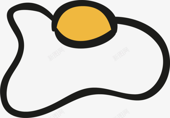彩色荷包蛋装饰图标图标