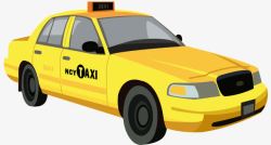 黄色出租车图案素材