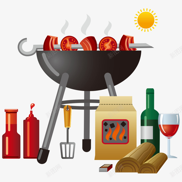 烤肉工具矢量图eps免抠素材_新图网 https://ixintu.com 厨房工具 工具 烤肉 烤肉工具 矢量工具 矢量图