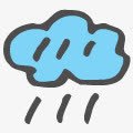 一朵云png免抠素材_新图网 https://ixintu.com 下雨天 卡通雨天素材 正在下雨
