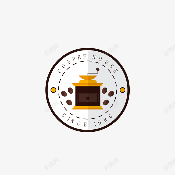 扁平化咖啡器具标识矢量图图标ai_新图网 https://ixintu.com 咖啡 咖啡器具 咖啡器具标识 咖啡店 咖啡豆 扁平化 手摇磨豆机 简约 矢量图