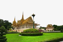 金边皇宫风景区柬埔寨唯美金边皇宫高清图片