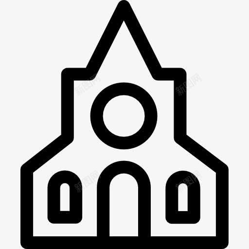 老教堂图标png_新图网 https://ixintu.com 基督教 基督教的教堂 天主教 宗教 建筑 教堂