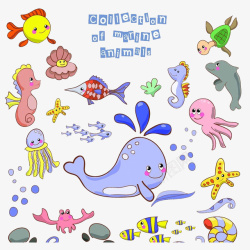 鳄鱼鱼卡通海洋生物高清图片