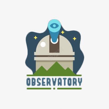 天文望远镜png免抠素材_新图网 https://ixintu.com 卡通图 天文馆 矢量素材 蓝色 观星台