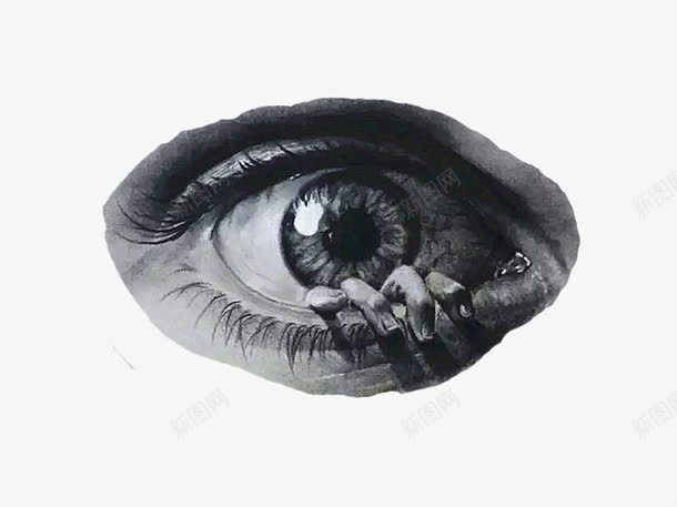 素描眼睛png免抠素材_新图网 https://ixintu.com 炭笔 炭笔画 眼睛 素描画 绘画 艺术