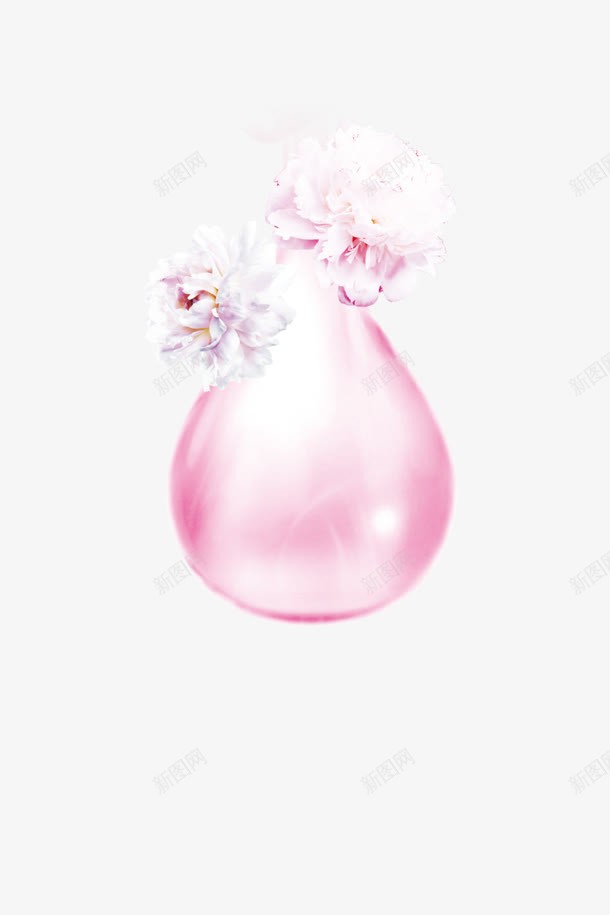 粉色花瓶png免抠素材_新图网 https://ixintu.com 花 花瓶 花瓶图 花装饰