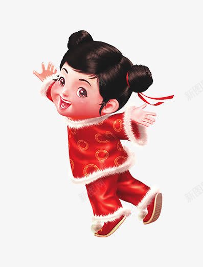 中国习俗节日人物png免抠素材_新图网 https://ixintu.com 中国习俗 中国风 人物 儿童 卡通 小女孩 节日人物