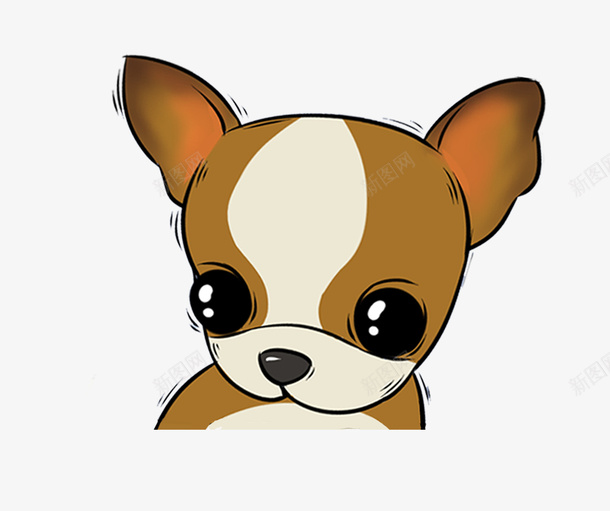 可爱的宠物狗手绘图png免抠素材_新图网 https://ixintu.com 动物 卡通 可爱的 大眼睛 大耳朵 宠物狗 小狗
