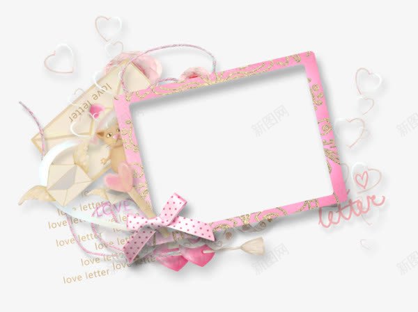 甜美可爱粉色边框png免抠素材_新图网 https://ixintu.com 可爱甜美 可爱粉色 可爱边框 甜美 甜美可爱 粉色边框