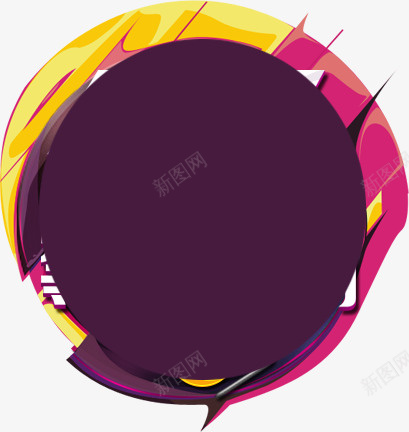 紫色扁平图案psd免抠素材_新图网 https://ixintu.com 几何 图案 扁平 紫色