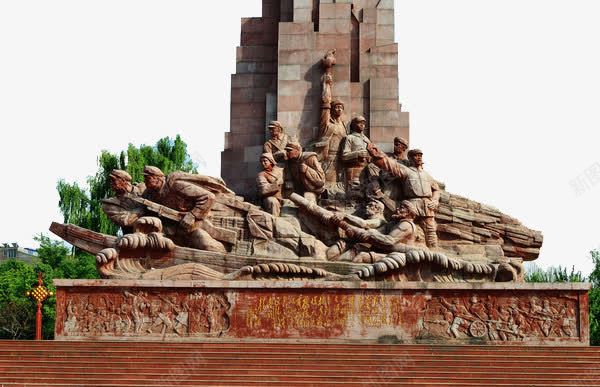 广场上的军人雕像png免抠素材_新图网 https://ixintu.com 军人 广场 战争 长征 雕像