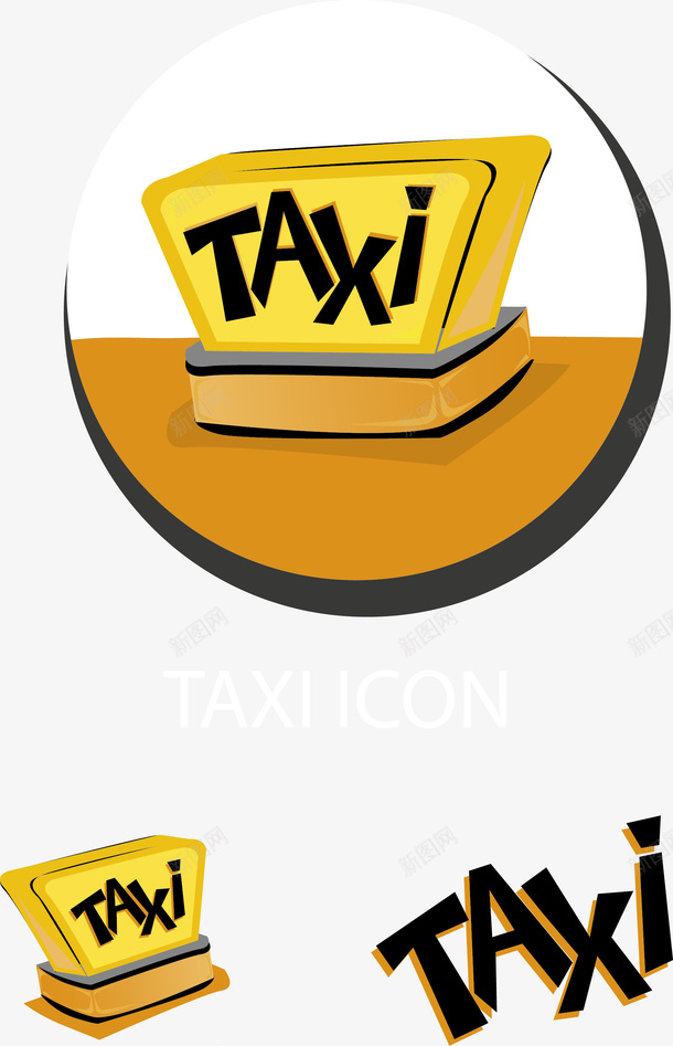 TAXI矢量图eps免抠素材_新图网 https://ixintu.com 交通 的士 矢量图