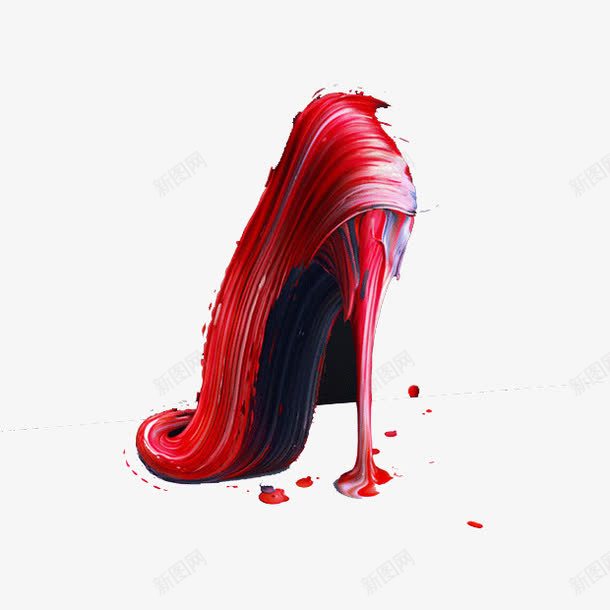 创意红色高跟鞋png免抠素材_新图网 https://ixintu.com 创意 红色 鞋子 高跟鞋